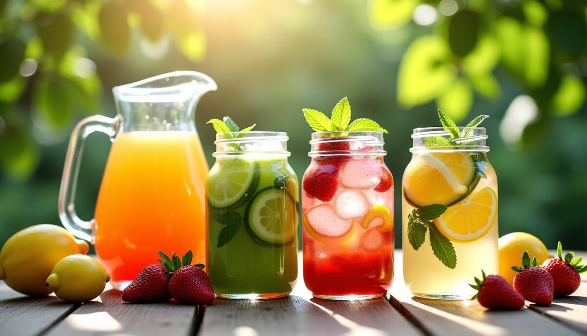 Délices d’été à préparer soi-même : thés glacés, limonades naturelles, smoothies vitaminés et eaux fruitées infusées