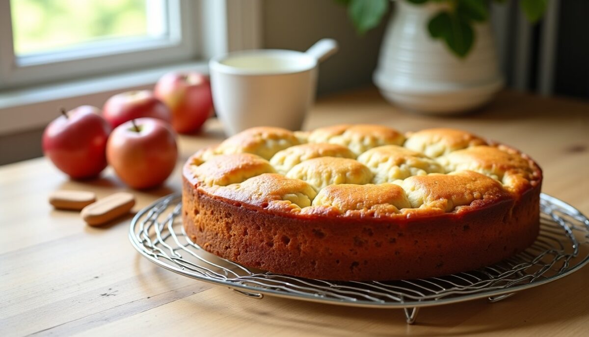 Gâteau moelleux au yaourt, pommes et 2 œufs : la recette simple avec pot doseur